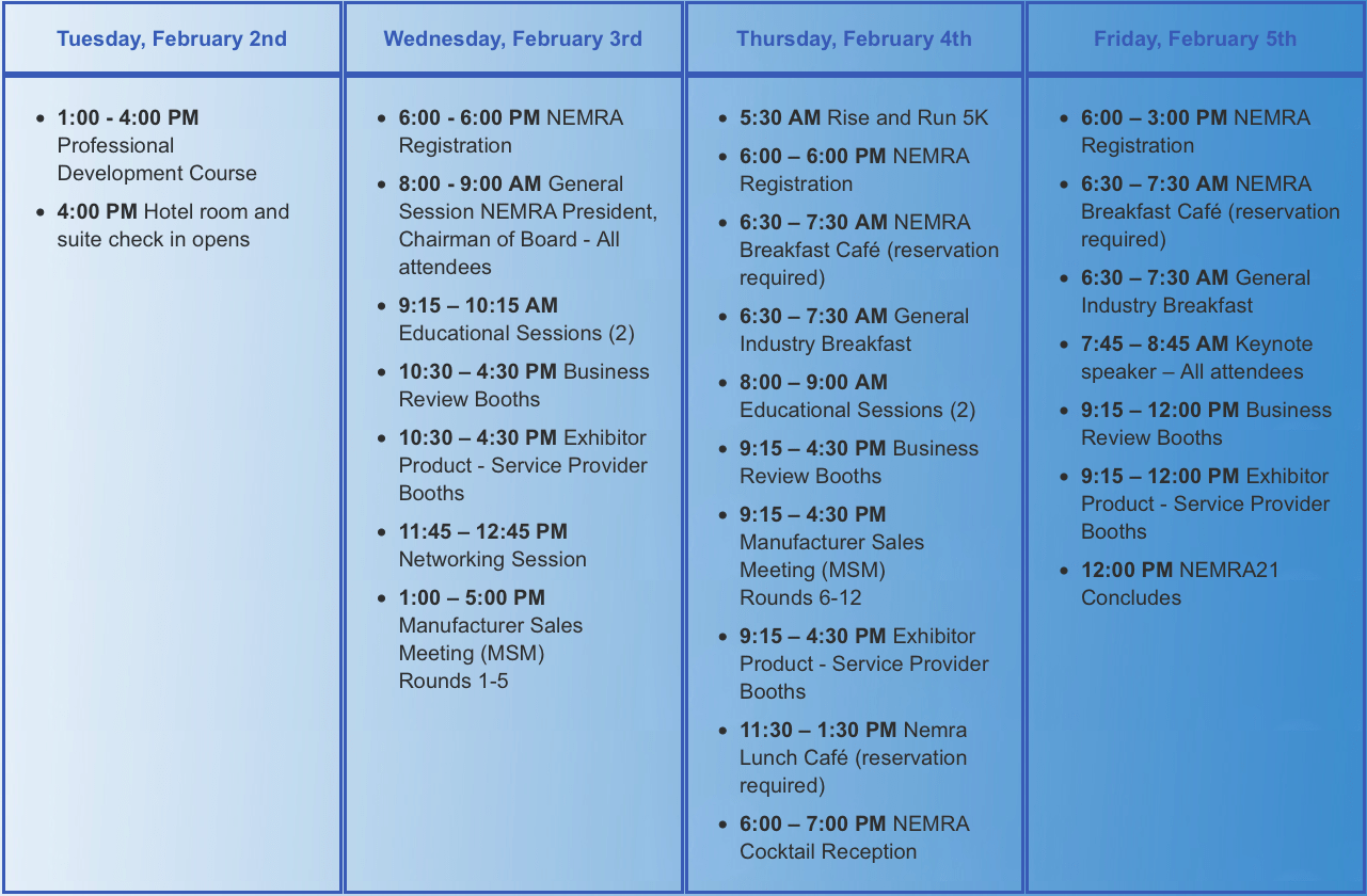 schedule