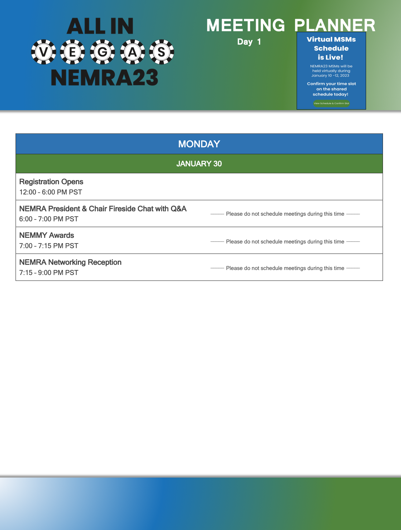NEMRA23 Meeting Planner